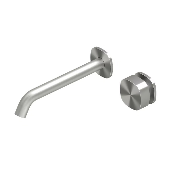 QuadroDesign Super Смеситель для раковины, встраиваемый, цвет: Brushed Stainless Steel