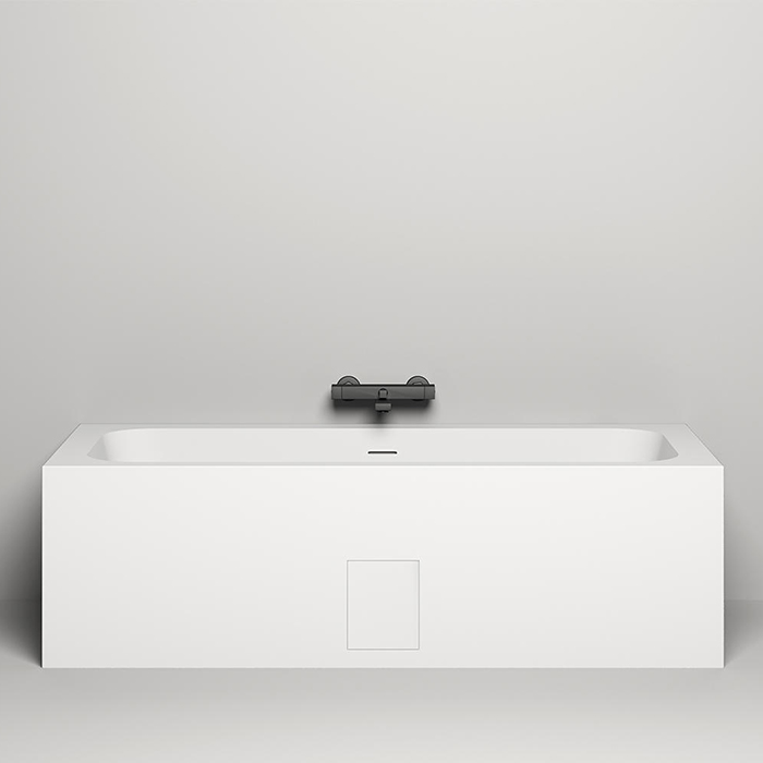 Salini Orlanda Axis Встраиваемая ванна на ножках 190.5х80х60см.,  "Up&Down", мат-л: S-Stone, сифон, интегрированный слив-перелив, цвет: белый матовый