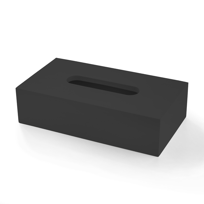 3SC BeMood Black Контейнер для бумажных салфеток настольный 24,5хh6,5х13 см, цвет: черный