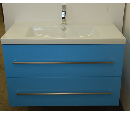 IDEA STELLA/IDEA Комплект мебели подвесной, 2 ящика, внутр.часть 03037, с 2-мя ручками 03094хром,  90x54x49см Цвет: голубой/blu 1