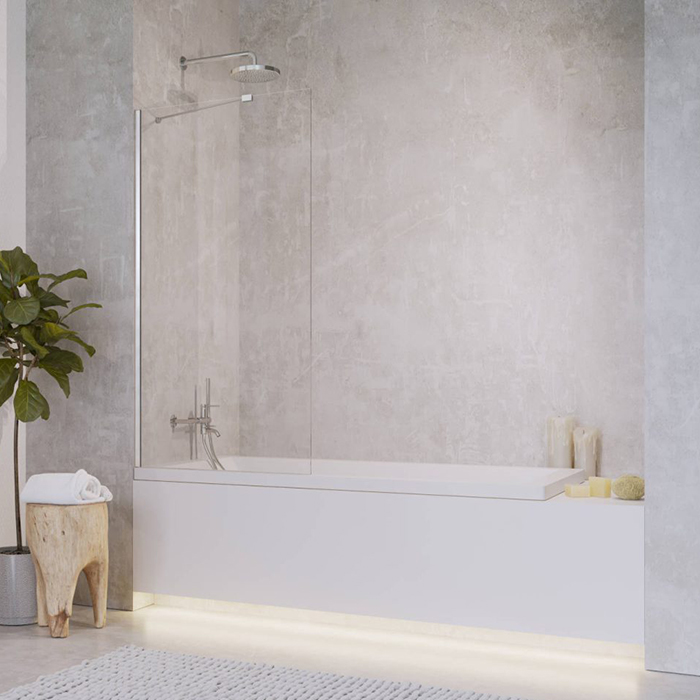 Radaway Idea PNJ Шторка для ванны 80см, стекло прозрачное, покрытие Easy Clean, профиль: хром