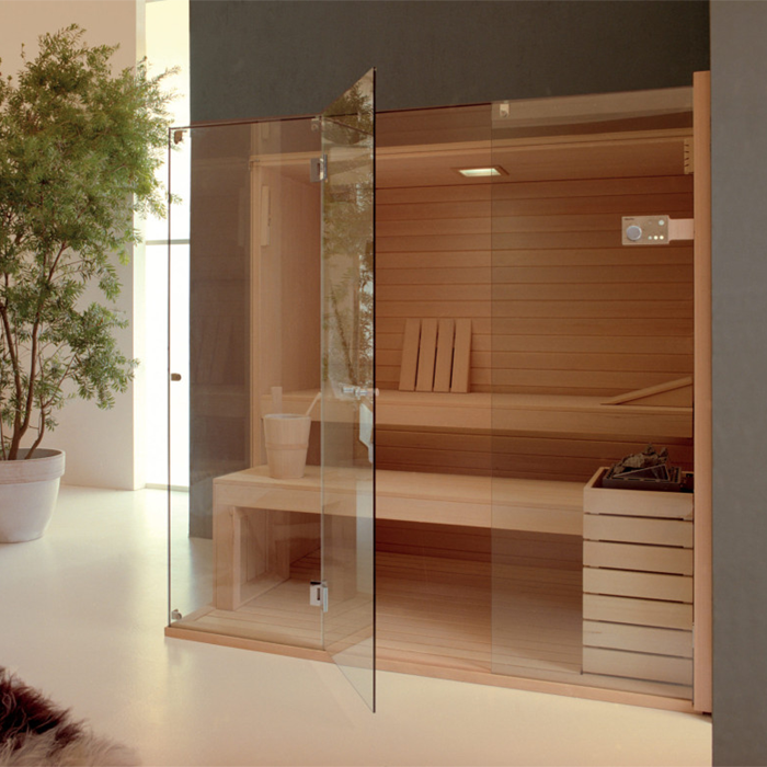 Effegibi Sky Corner 60 Сауна 200x150x201см, угловая SX, цвет: канадский хемлок