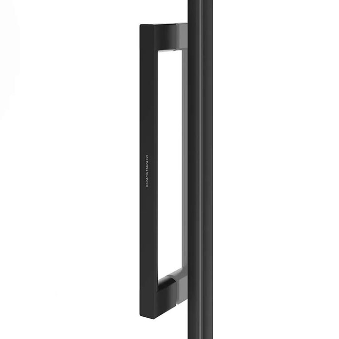 Kerama Marazzi Cristallo Душевая дверь 140х210см, раздвижная с функцией soft close, цвет: черный матовый