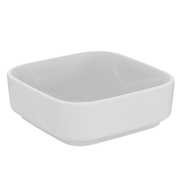 Ideal Standard i.life Раковина 38х38х13см., накладная, без отв., без перелива, без крепежа, цвет: белый глянцевый	