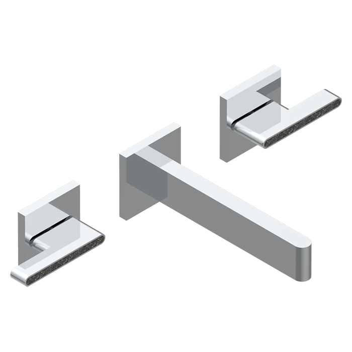 THG ICON-X CARBONE GOLD A MANETTES Смеситель для раковины, настенный, цвет: хром    