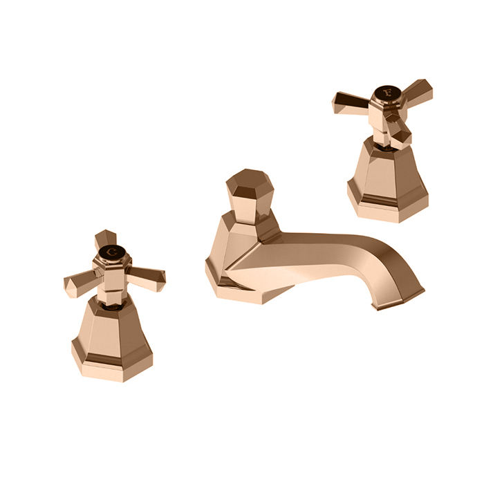 Stella Eccelsa Смеситель для раковины, 3 отв., цвет: розовое золото