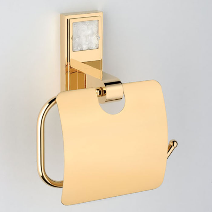 THG Masque de Femme métal gravé Держатель для туалетной бумаги с крышкой, подвесной, цвет: золото