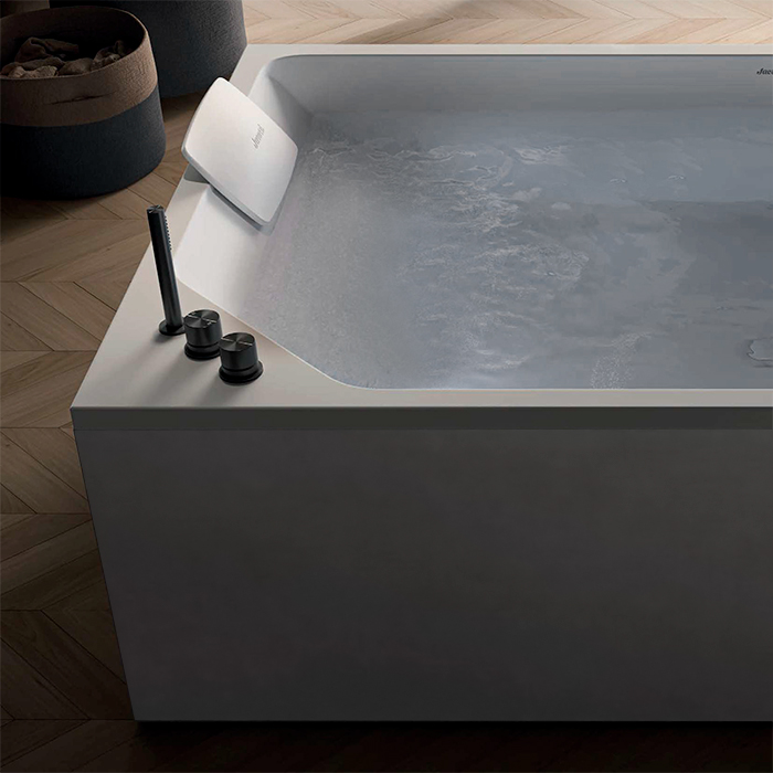 Jacuzzi Onira Ванна встраиваемая 190x120x60см, с отверстием под смеситель Lisa, в комплекте 2 подушки, цвет: белый матовый