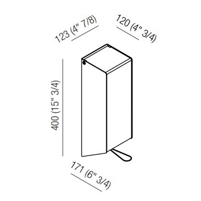 Agape Mach 2 Дозатор для жидкого мыла подвесной 40x17.1x12.3 см, цвет: сатин