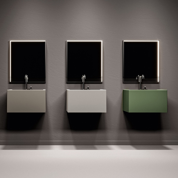 Kerasan Kanaal Раковина подвесная 60х46.5см.,с 2 отв., цвет: Matt Grey