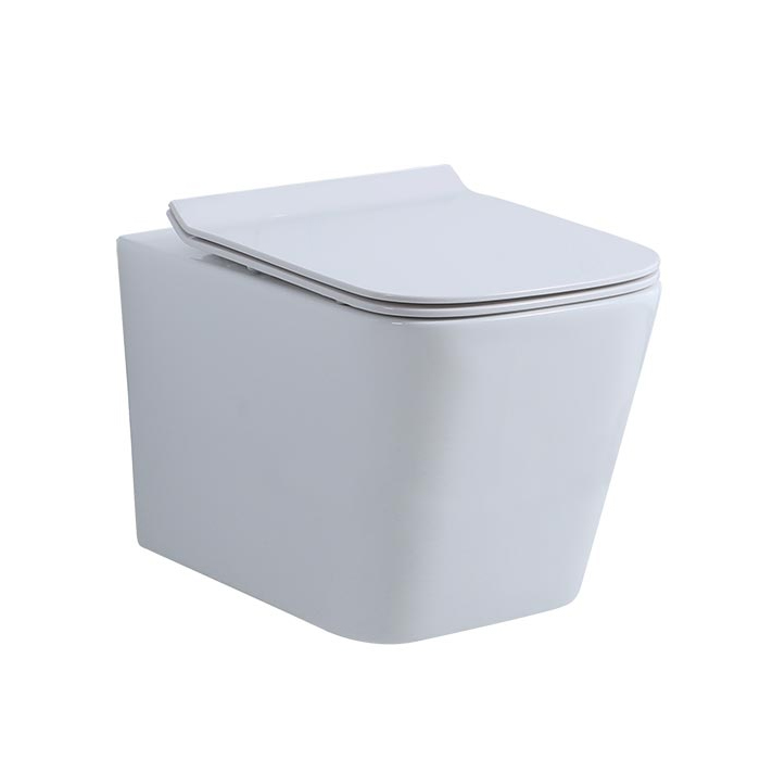 NEMO Унитаз 52x36см., подвесной, безободковый, tornado, сиденье микролифт, цвет: белый глянцевый