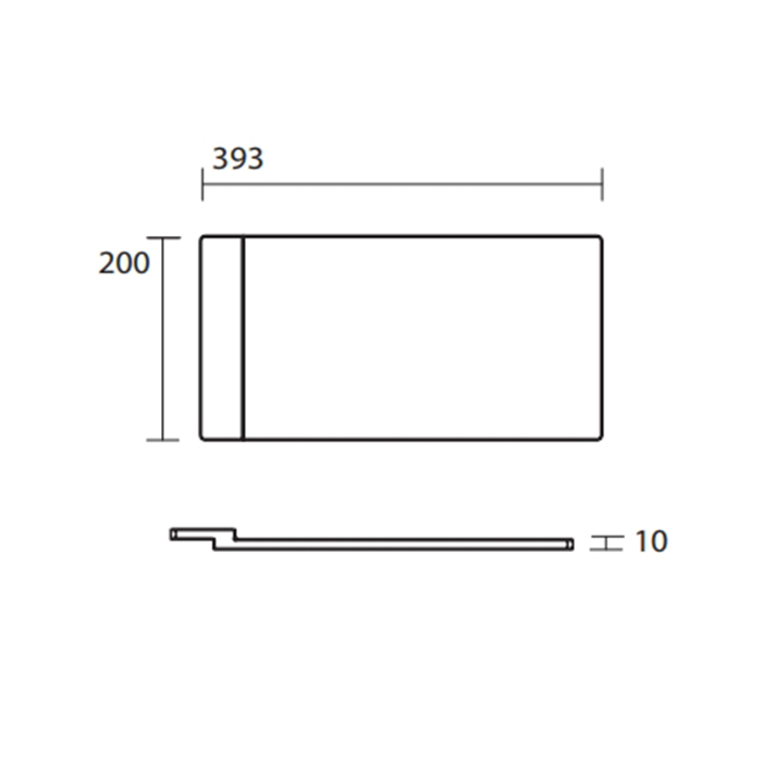 Kerasan Kanaal Полка для раковины 5743/5742. 100/120 см. цвет белый матовый