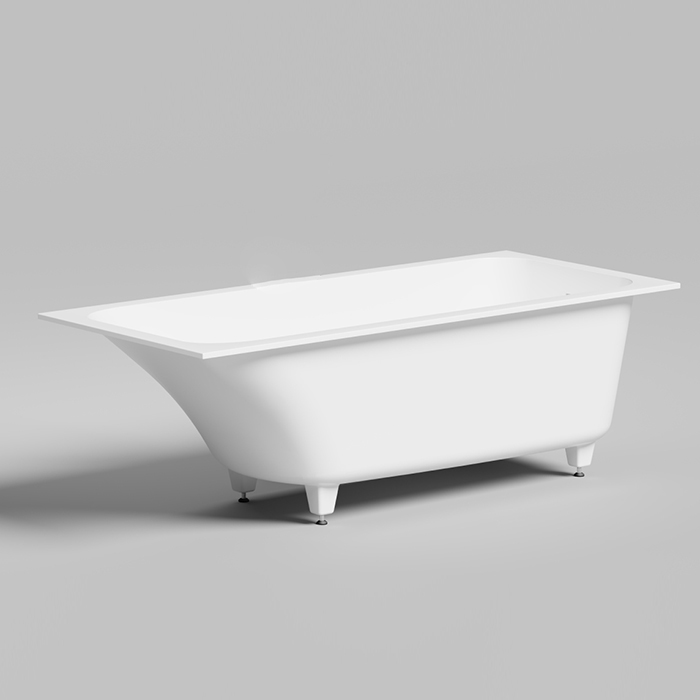 Salini Orlanda KIT Встраиваемая ванна 170х75х60cм., "Up&Down", сифон, щелевой слив-перелив, материал: S-Sense, цвет: белый матовый