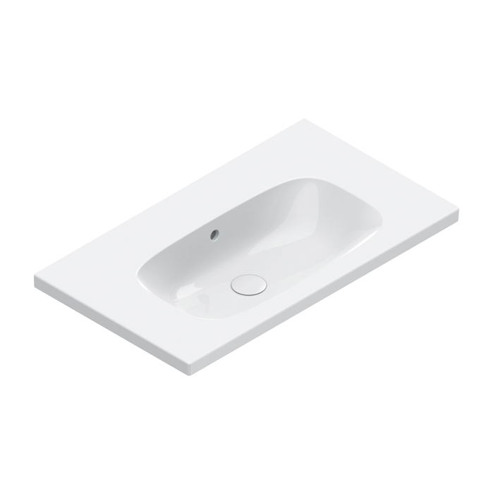 Catalano Alvea Раковина 80х46см., подвесная или на мебель, без отв., цвет: белый глянцевый