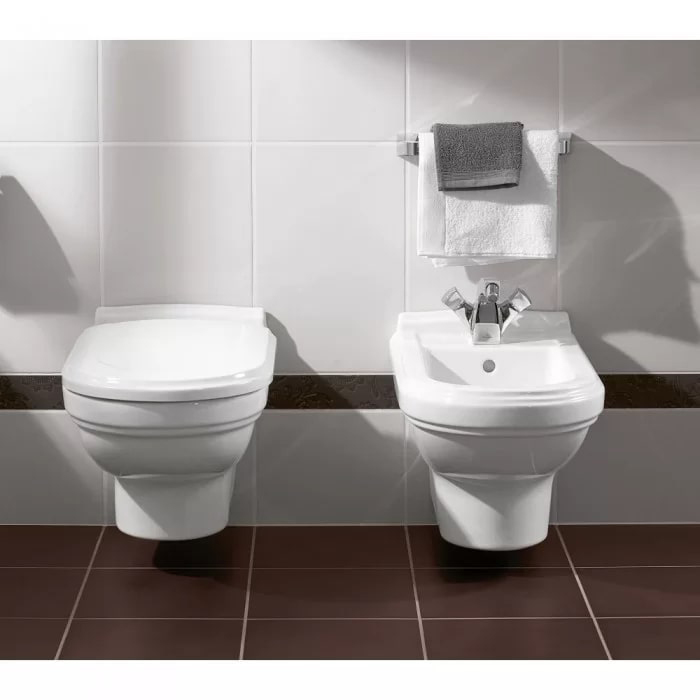 Villeroy&Boch Hommage Унитаз 37х60х34.5см., подвесной, CeramicPlus, цвет: альпийский белый