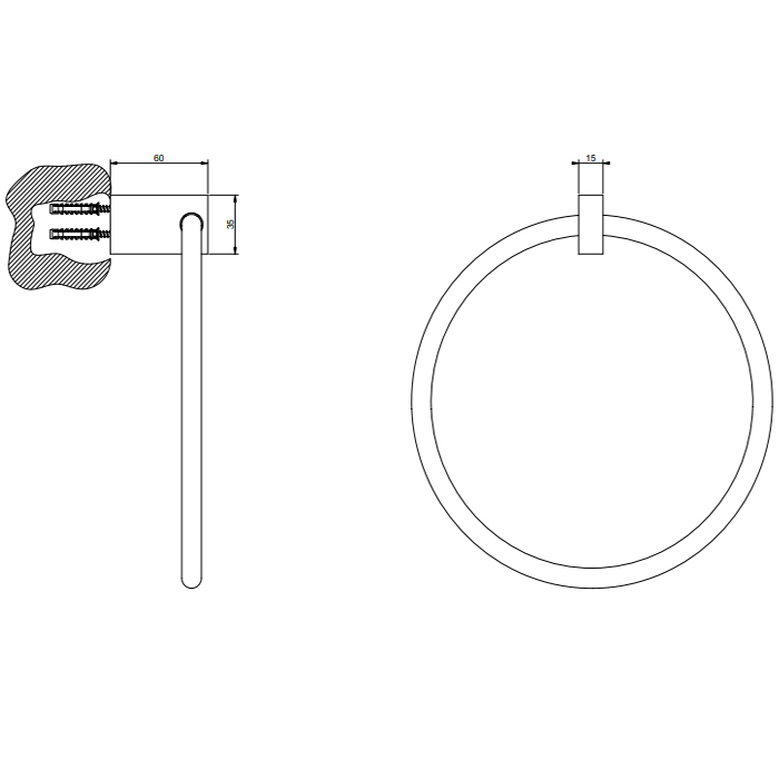 Gessi Inverso Accessories Полотенцедержатель - кольцо, подвесной, цвет: Warm Bronze Br PVD
