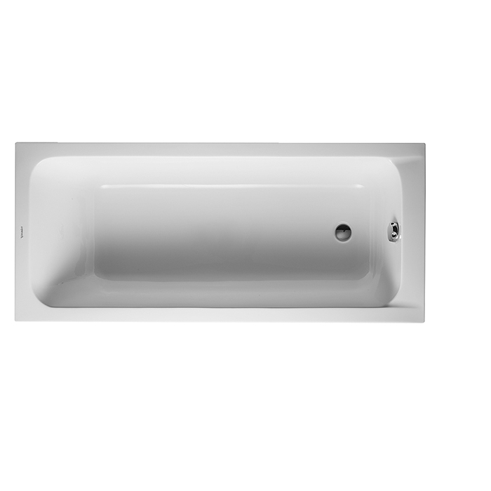 Duravit D-Code  Ванна акриловая 160х70x40см, встраиваемая, с 1 наклоном для спины, выпуск в зоне ног, цвет: белый