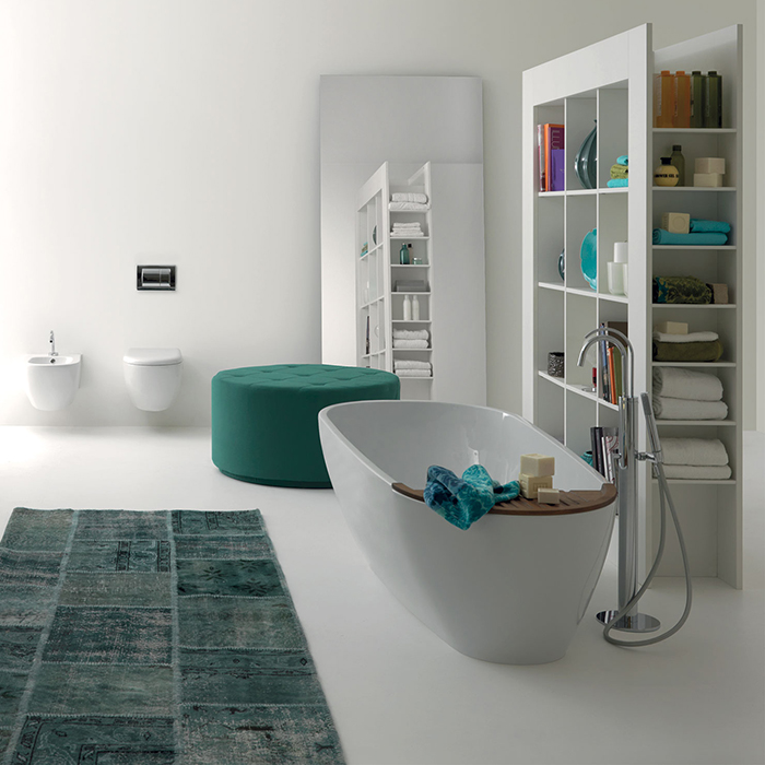 Kerasan Aquatech Ванна отдельностоящая 170х70см., цвет: белый