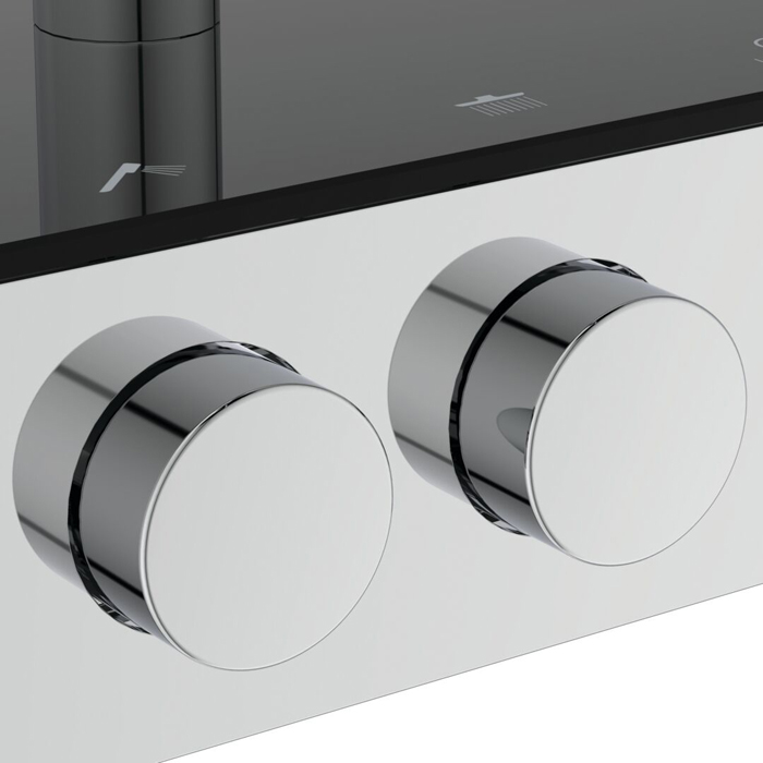 Ideal Standard Ceratherm SOLOS Душ. система с термостатом Cool body, с верхним душем d30см., ручной душ - 3 режима, шланг: 175см., стекл. полка, цвет: хром