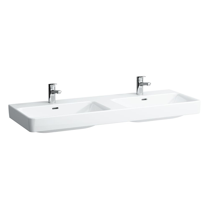 Laufen Pro S Раковина двойная 130x46.5см., подвесная, с 1 отв., на ...