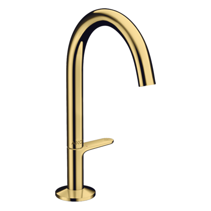 Axor One Смеситель для раковины Sel 170, на 1 отв., с донным клапаном Push-Open, цвет: полированное золото