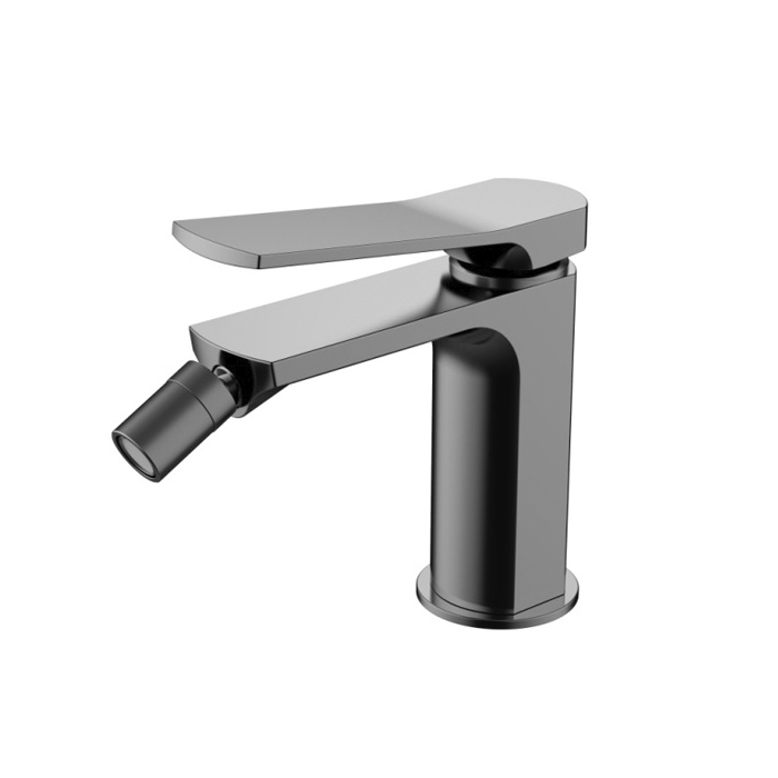 NEMO Prima Смеситель для биде, 1 отв., с донным клапаном, цвет: gun metal