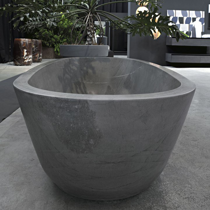 Antonio Lupi Baia Ванна отдельностоящая 185х90х50см, из натурального камня, цвет: Stone Grey