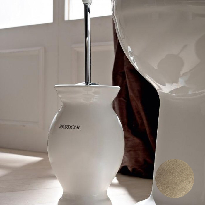 Sbordoni Calla Туалетный ершик, напольный, керамика/бронза