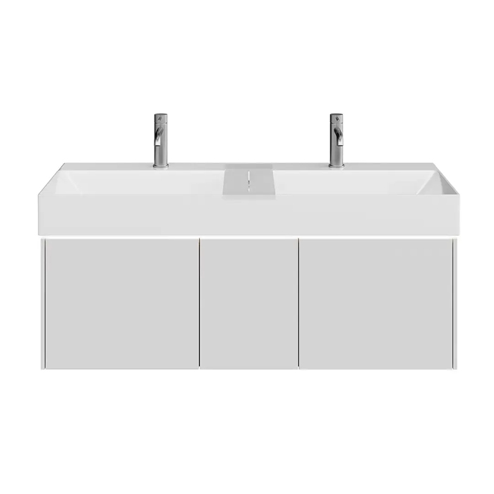 Kerama Marazzi Grande Тумба подвесная, 120х47х37.3см., 3 ящика, цвет: архитектурный серый   