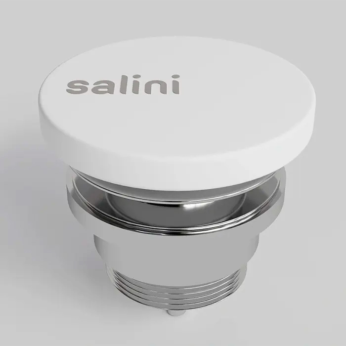 Salini D604 Донный клапан для раковины, фиксированный, S-Stone, цвет: белый матовый