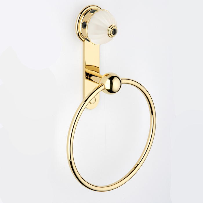 THG Amboise Onyx noir Держатель - кольцо 18см., подвесной, цвет: золото