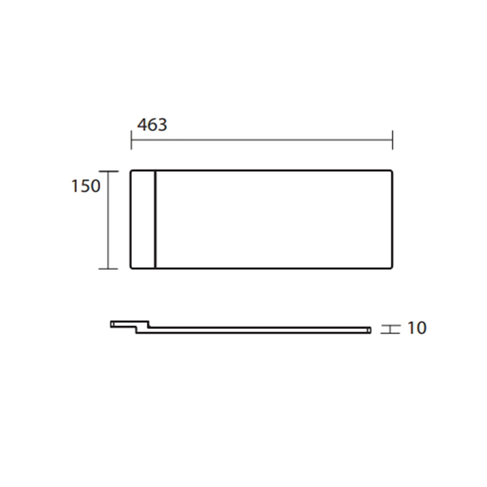 Kerasan Kanaal Полка для раковины 5740. 60 см. цвет: белый матовый