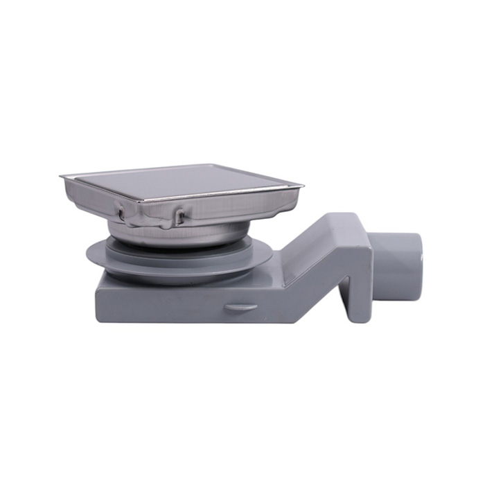 Plumberia Трап душевой PS HOLDER 13x13см, выпуск 50мм, 40л/мин, цвет: нержавеющая сталь