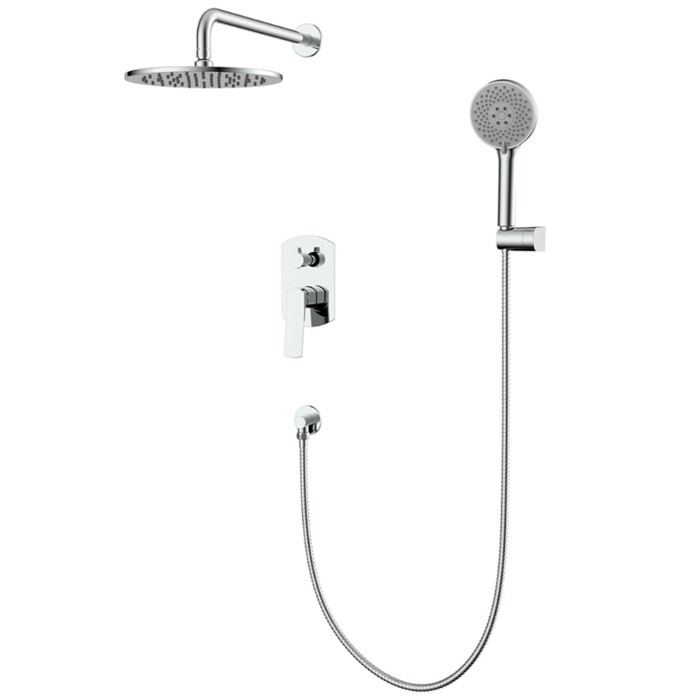 NEMO Prima Душевой комплект с верхним душем 25см., смесителем, ручным душем, держателем для душа и шлангом 150см., цвет: хром