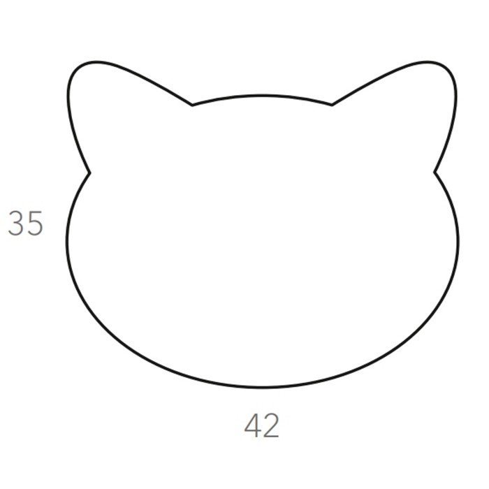 ADJ Плейсмат детский Cat, 42x35 см., цвет: горчичный/оливковый