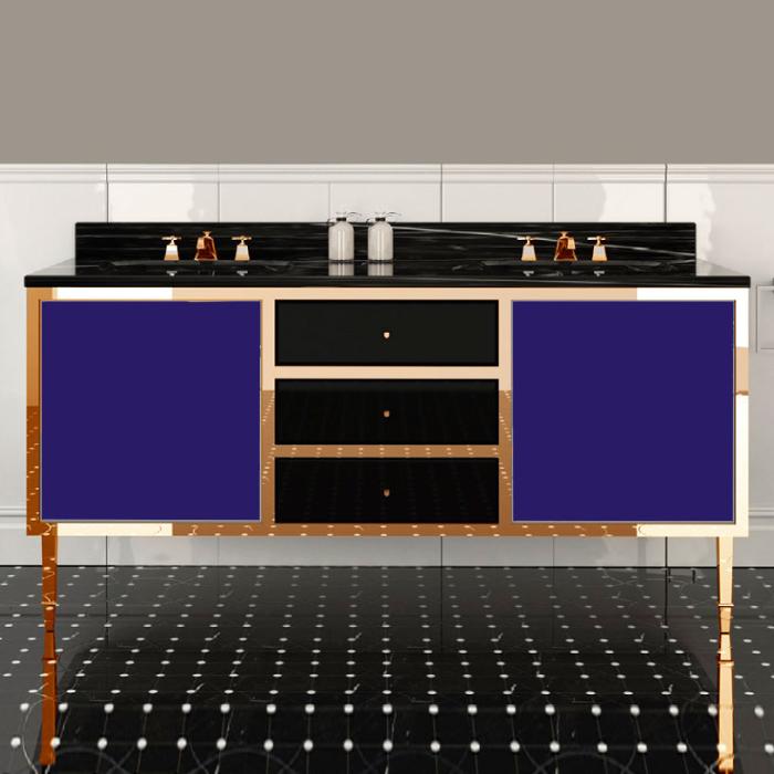 Devon&Devon Jazz 3, Комплект мебели, напольный, Цвет: blue violet/deep black/oro