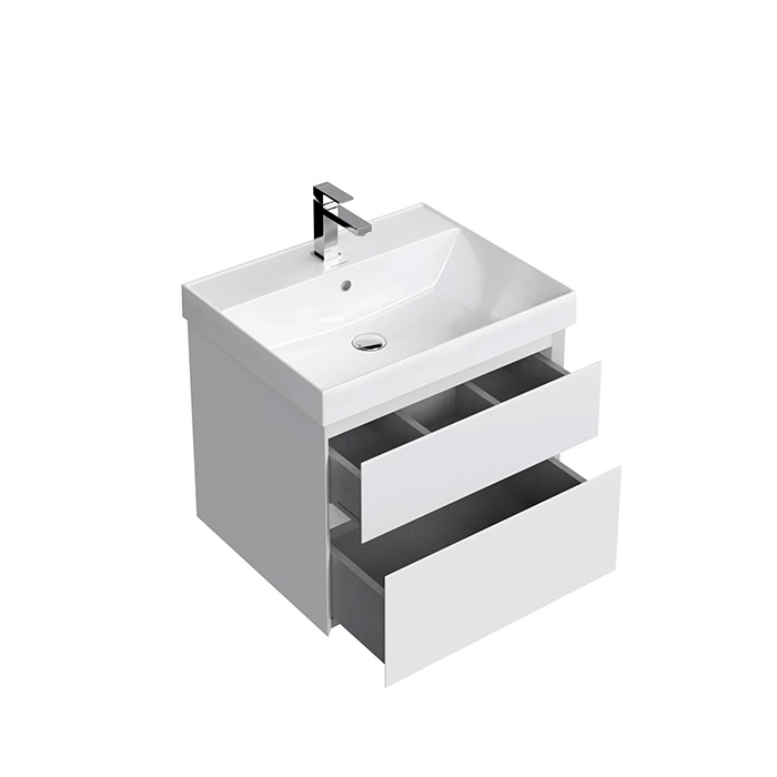 Kerama Marazzi Cubo Тумба подвесная 60см, с ящиками, цвет: белая матовая