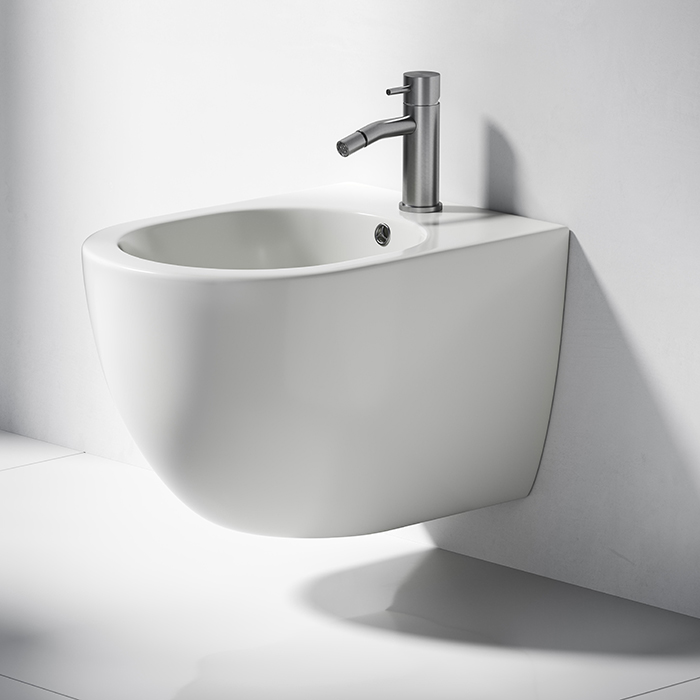 Dea Design Биде подвесное 36х52см, 1 отв., с крепежом, цвет: белый глянец