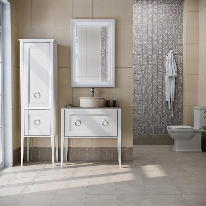 Kerama Marazzi Plaza Classic Пенал напольный 45x175см, цвет: белый матовый