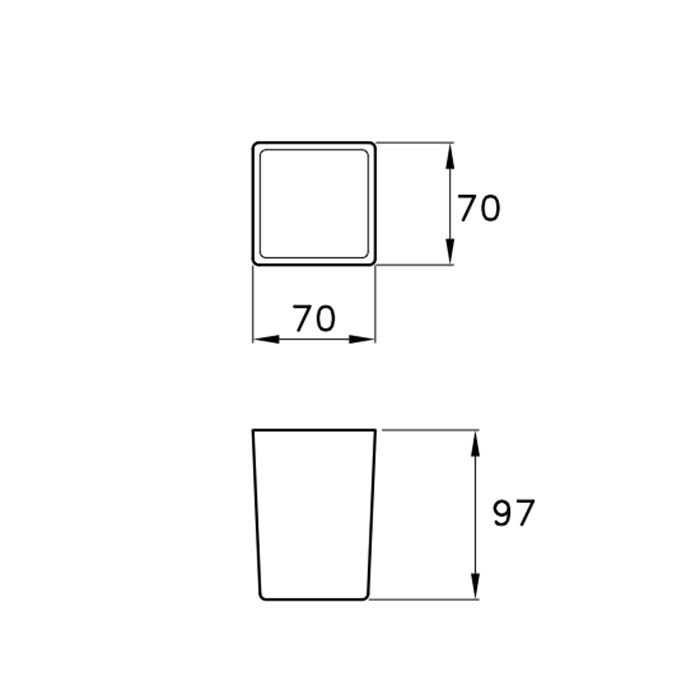 Stella Casanova Стакан стеклянный, настольный, цвет: белый