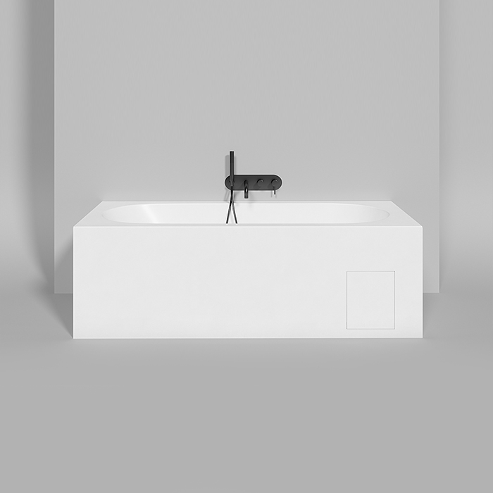 LOFO by Salini Ванна встраиваемая 180х80см, овальная чаша, материал: Solid Surface, цвет: белый матовый