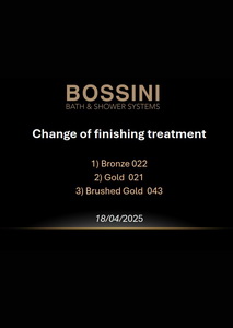 Bossini Важные обновления по отделкам 022 - 021 - 043 в прайсе 2024
