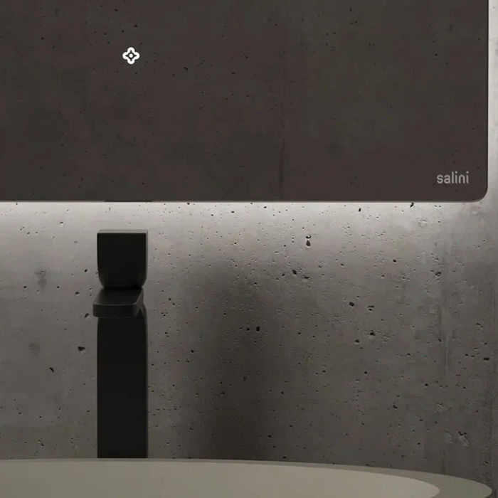 Salini Зеркало для ванны OMBRA 70х90х2.5см., с LED подсветкой, влагостойкое AGC Сrystalvision, сенс. выкл., крепления, обогрев, антизапот.	