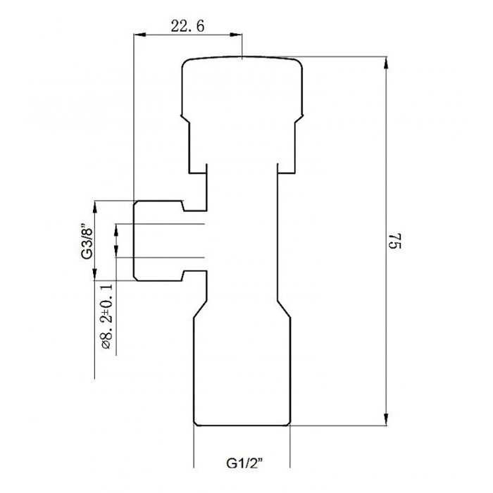 Ideal Standard Угловой вентиль для душа, 1/2", цвет: хром