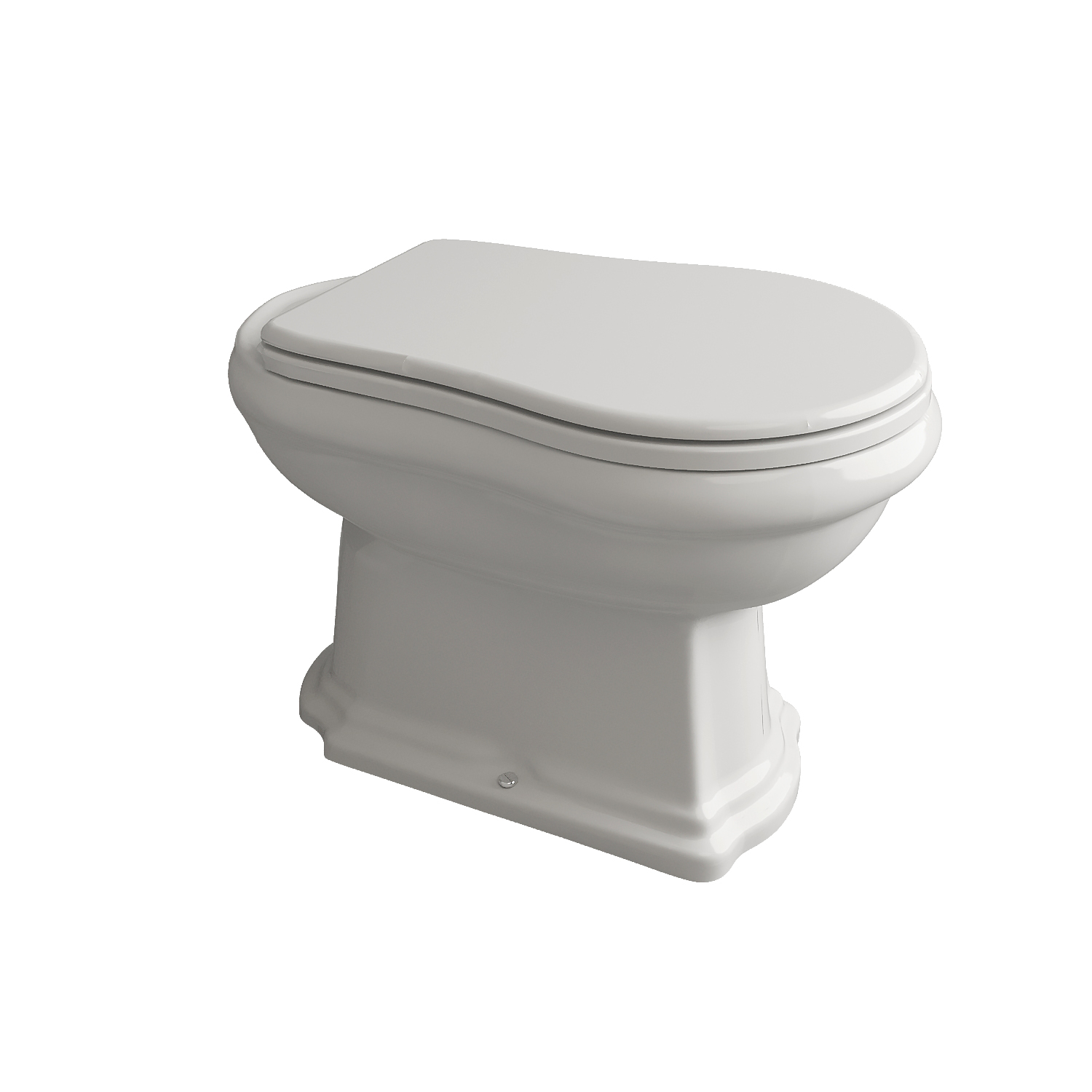 Kerasan Retro Унитаз 59х38.5см., приставной, слив в пол, цвет: белый