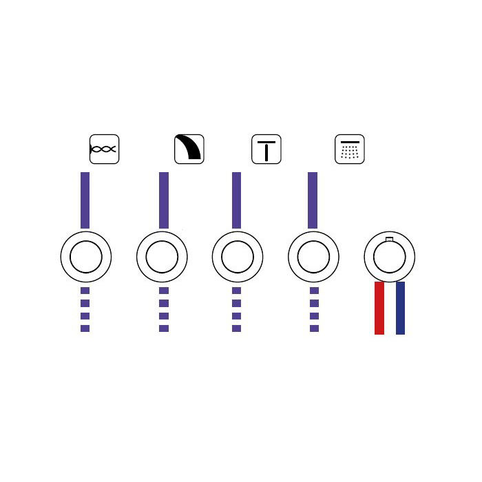 Almar Modular Смеситель для душа, встраиваемый, термостатический, цвет: Copper Brushed PVD