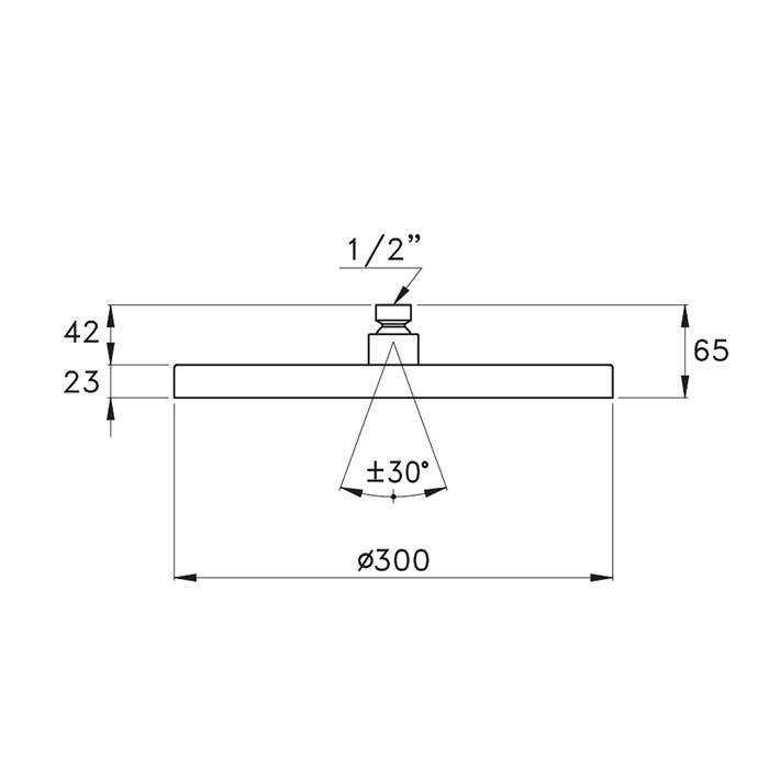 Stella Sirius Верхний душ 30 см, цвет: антрацит PVD