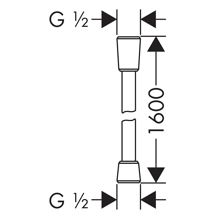 Hansgrohe Isiflex Душевой шланг 1600мм, цвет: золото
