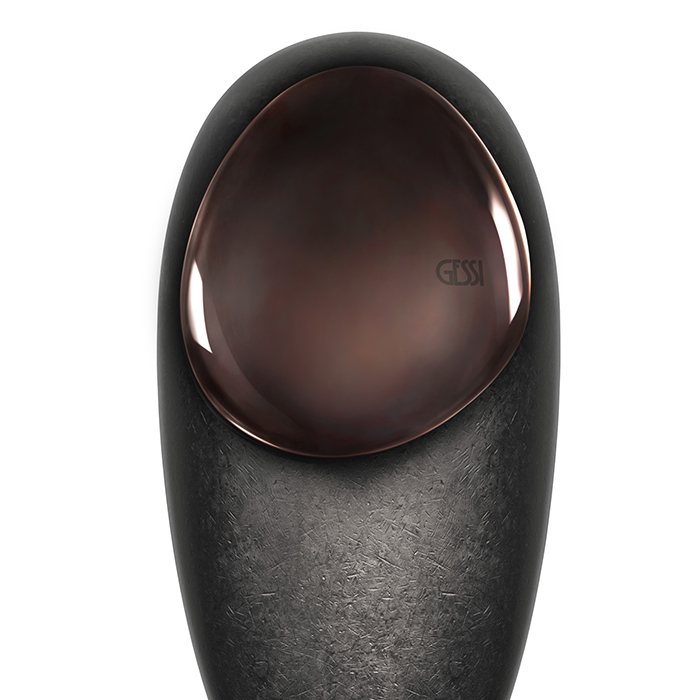 Gessi Equilibrio Смеситель для раковины дизайнерский, на 1 отверстие, цвет: черный металлик Materic, ручка Copper Pvd