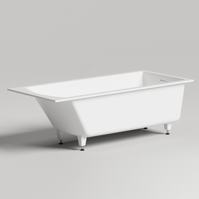 Salini Cascata kit Встраиваемая ванна 180х80х60см, донный клапан, материал: S-Sense, цвет: белый глянцевый